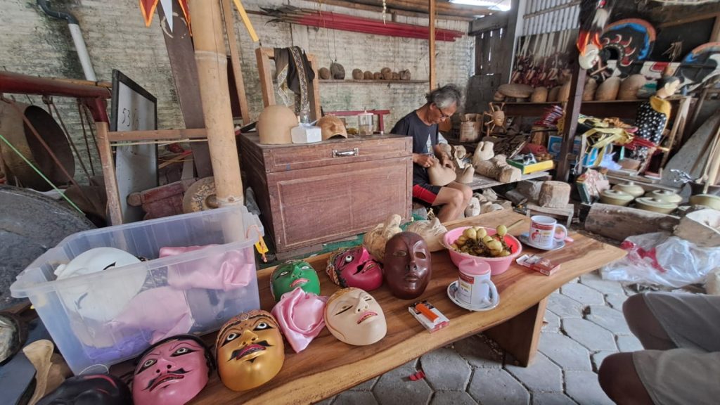 Wooden Mask and Silver Crafts