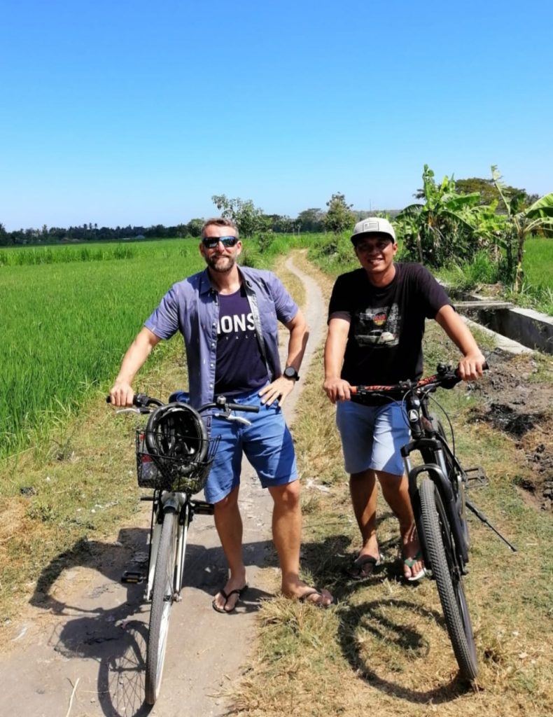 bike tour and sea turtle